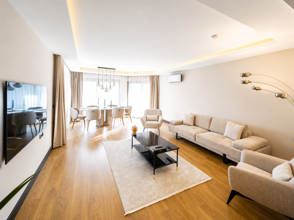 utopia suite residence – kalabalık aileler için geniş ve ferah salon