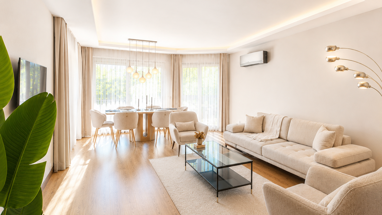 utopia suite modern spacious living room
